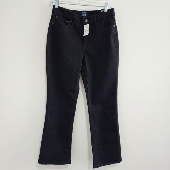 J.Crew Factory Flare Crop Black Jeans Y2K Size 27 NWT